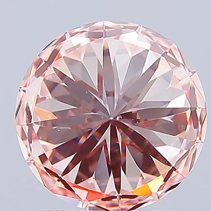 2.10ct Round Lab Grown Diamond (Colour Fancy Intense Pink, Clarity VVS2, Cut ID, IGI Certified)