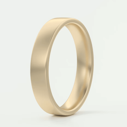 Atlas 4mm Matte Wedding Band – 18K Gold or Platinum