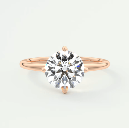 Aura Glide Plus Solitaire Ring – Lab Diamond or Moissanite, Ultra-Low Profile Design