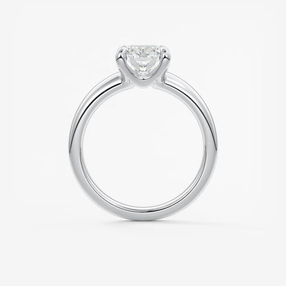 Aura Tapered Elongated Cushion Solitaire Engagement Ring – Lab Diamond or Moissanite