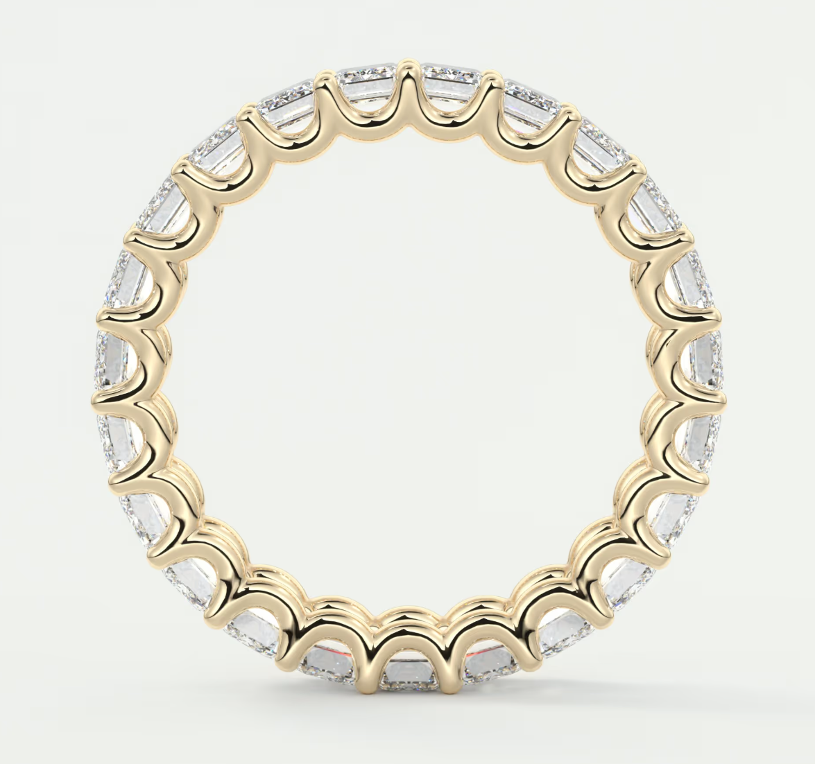 Aurelia Emerald Eternity Band 4mm – Lab-Grown or Natural Diamonds