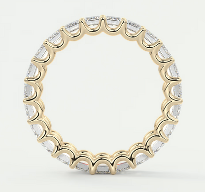 Aurelia Emerald Eternity Band 4mm – Lab-Grown or Natural Diamonds