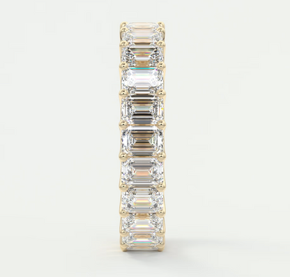 Aurelia Emerald Eternity Band 4mm – Lab-Grown or Natural Diamonds