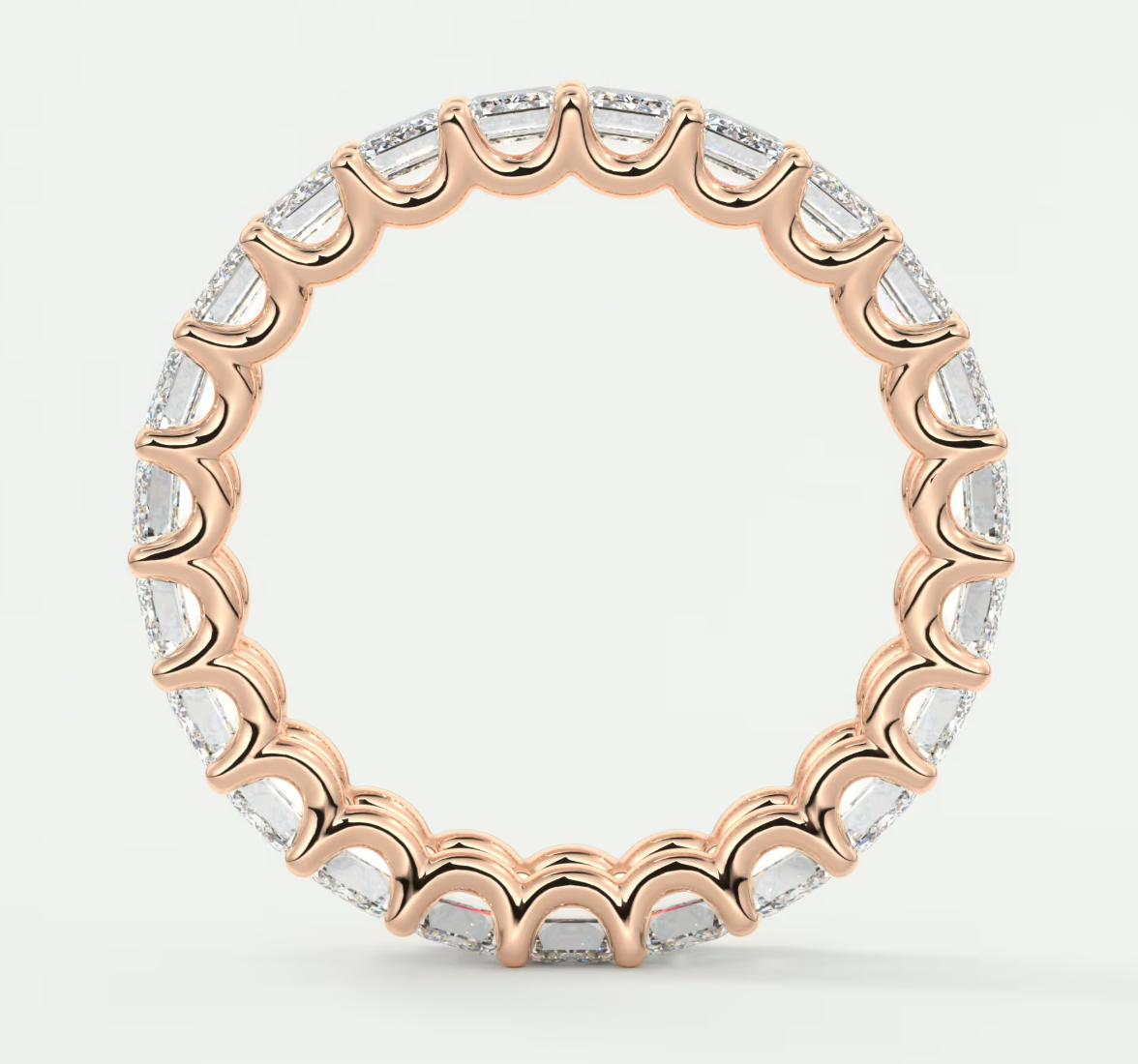 Aurelia Emerald Eternity Band 4mm – Lab-Grown or Natural Diamonds