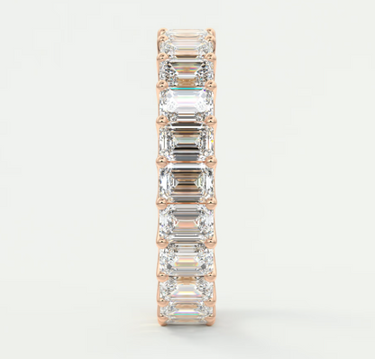 Aurelia Emerald Eternity Band 4mm – Lab-Grown or Natural Diamonds
