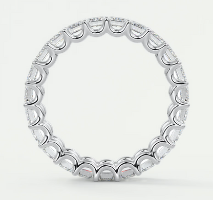 Aurelia Emerald Eternity Band 4mm – Lab-Grown or Natural Diamonds