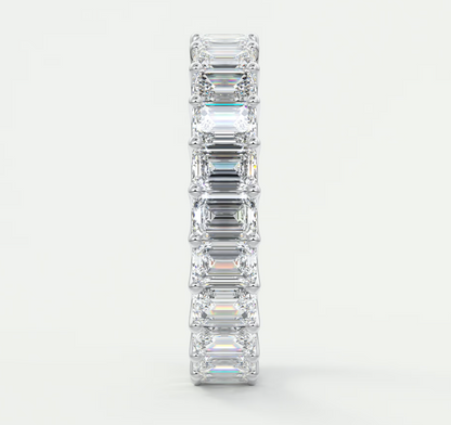 Aurelia Emerald Eternity Band 4mm – Lab-Grown or Natural Diamonds