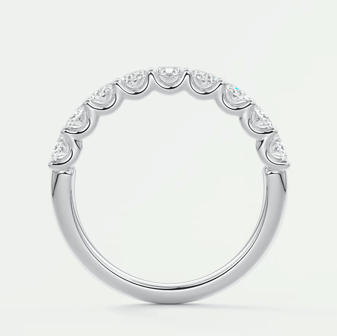 Aurelia Oval Half Eternity Band – Lab-Grown or Natural Diamonds