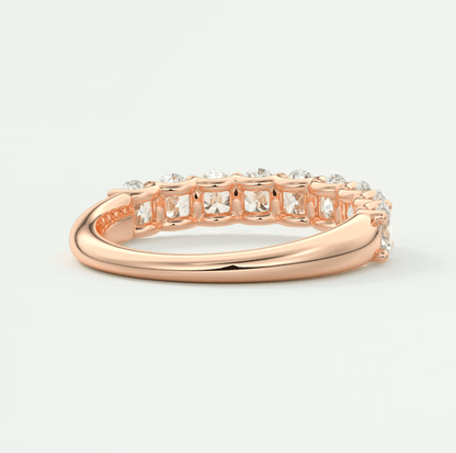 Aurelia Oval Half Eternity Band – Lab-Grown or Natural Diamonds