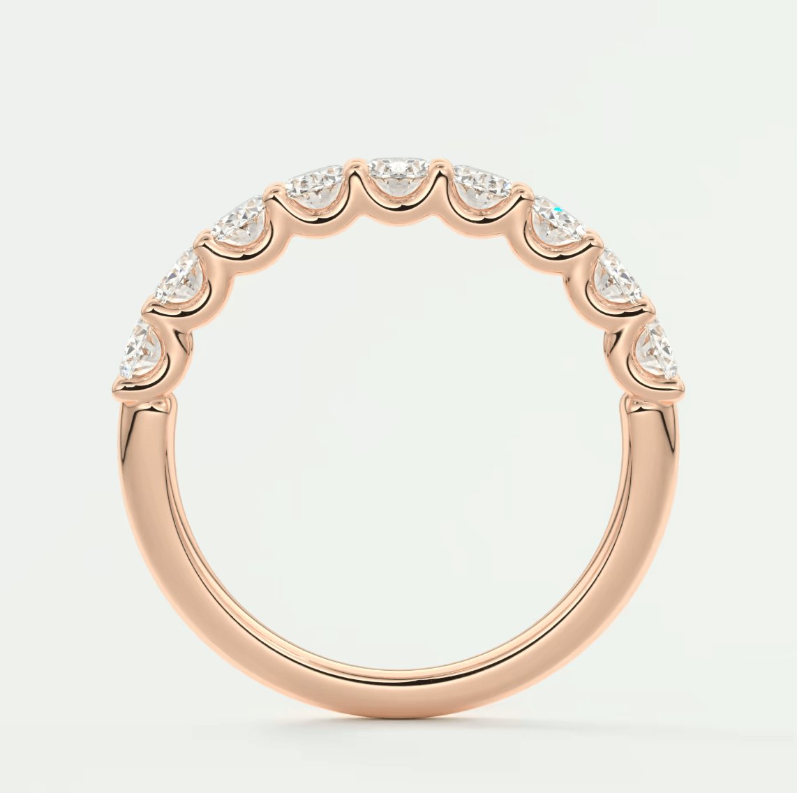 Aurelia Oval Half Eternity Band – Lab-Grown or Natural Diamonds