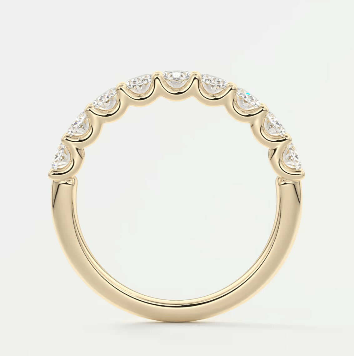 Aurelia Oval Half Eternity Band – Lab-Grown or Natural Diamonds