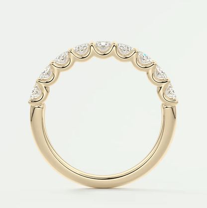 Aurelia Oval Half Eternity Band – Lab-Grown or Natural Diamonds