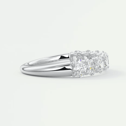 Aurelia Oval Half Eternity Band – Lab-Grown or Natural Diamonds