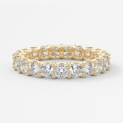 Aurelia Cushion Eternity Band 3mm – Lab-Grown or Natural Diamonds