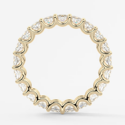 Aurelia Cushion Eternity Band 3mm – Lab-Grown or Natural Diamonds