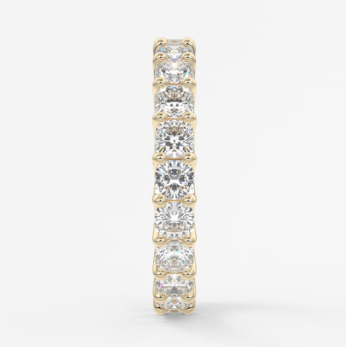 Aurelia Cushion Eternity Band 3mm – Lab-Grown or Natural Diamonds