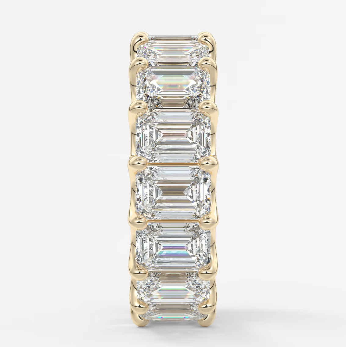 Aurelia Emerald Eternity Band 6.5mm – Lab-Grown or Natural Diamonds