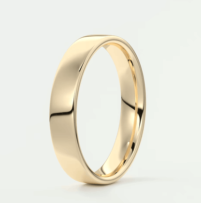 Caspian 4mm Square Wedding Band – 18K Gold or Platinum