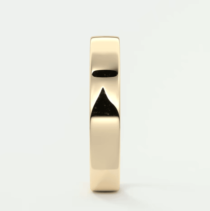 Caspian 4mm Square Wedding Band – 18K Gold or Platinum