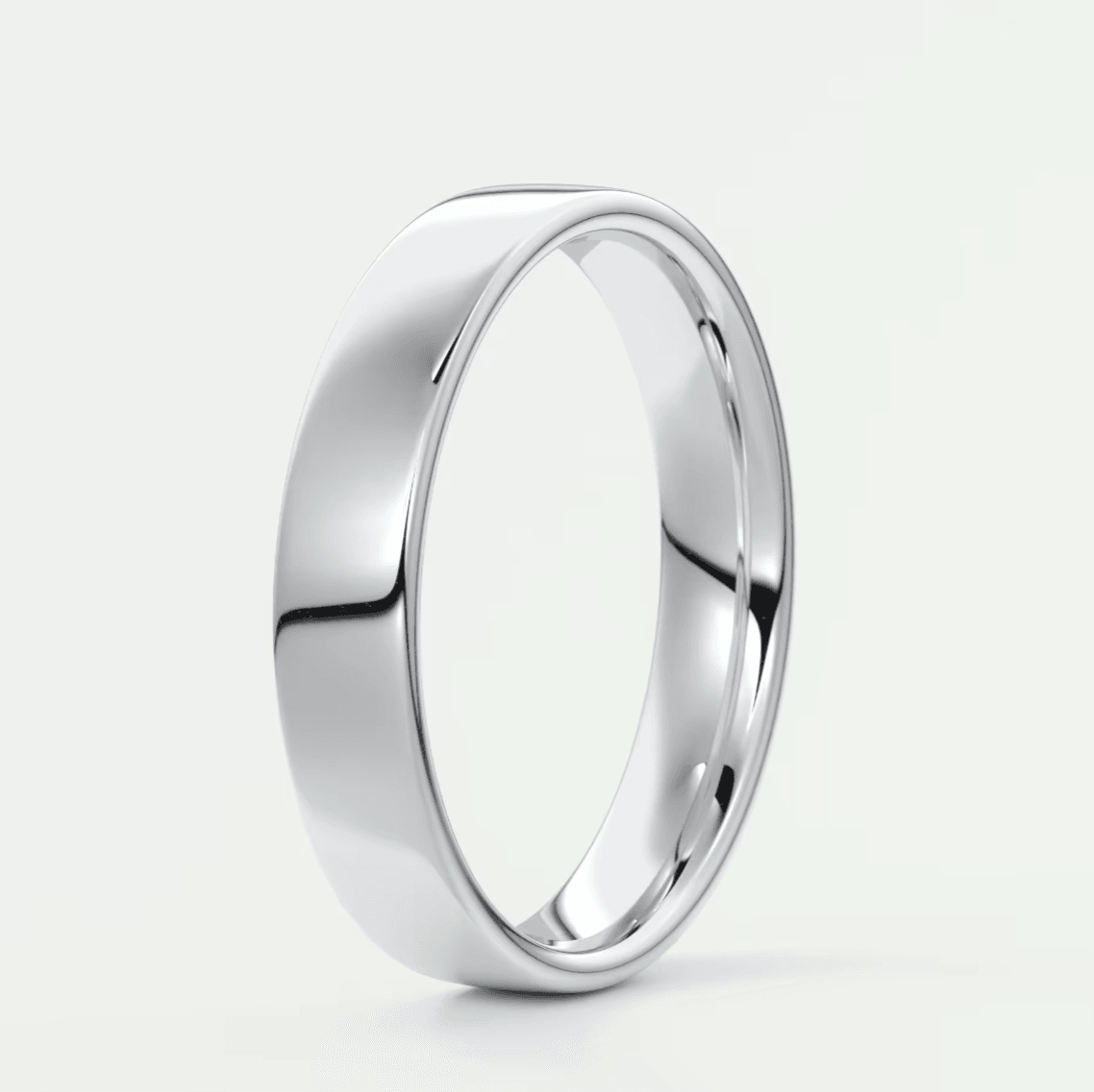 Caspian 4mm Square Wedding Band – 18K Gold or Platinum