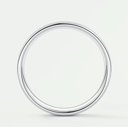 Caspian 4mm Square Wedding Band – 18K Gold or Platinum