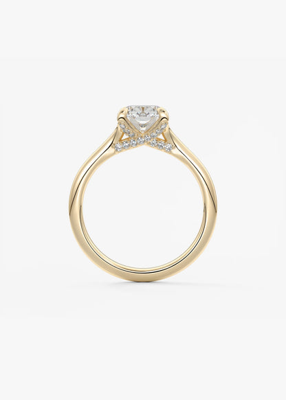 Cassia – Cushion Solitaire with Hidden Pavé
