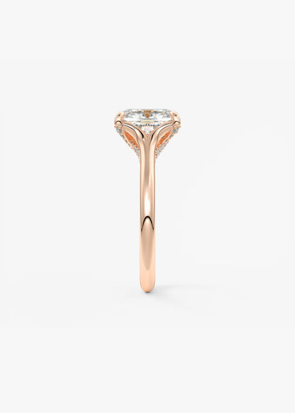 Cassia – Cushion Solitaire with Hidden Pavé