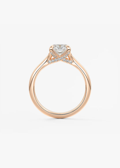 Cassia – Cushion Solitaire with Hidden Pavé