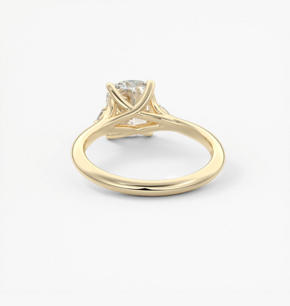 Cassia – Cushion Trilogy with Pear Side Stones