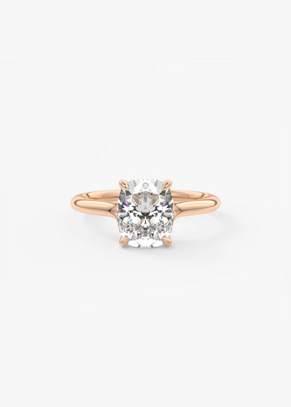 Cassia – Elongated Cushion Solitaire Engagement Ring