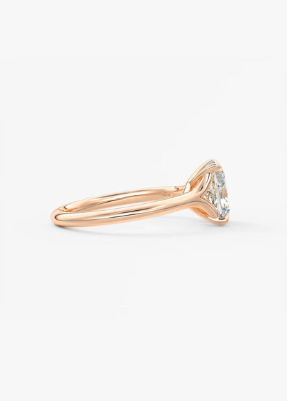 Cassia – Elongated Cushion Solitaire Engagement Ring