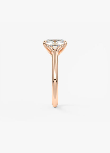 Cassia – Elongated Cushion Solitaire Engagement Ring