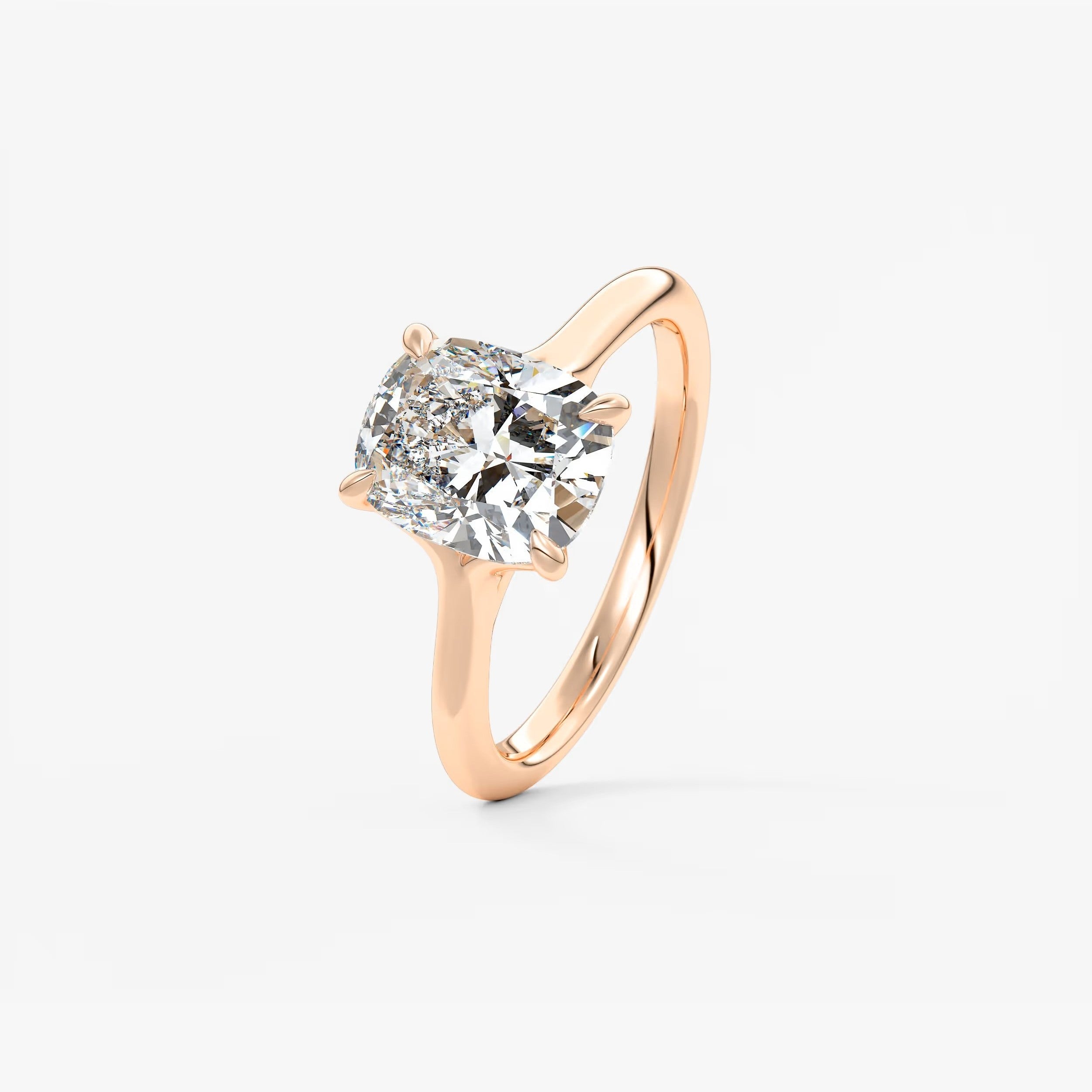 Cassia – Elongated Cushion Solitaire Engagement Ring