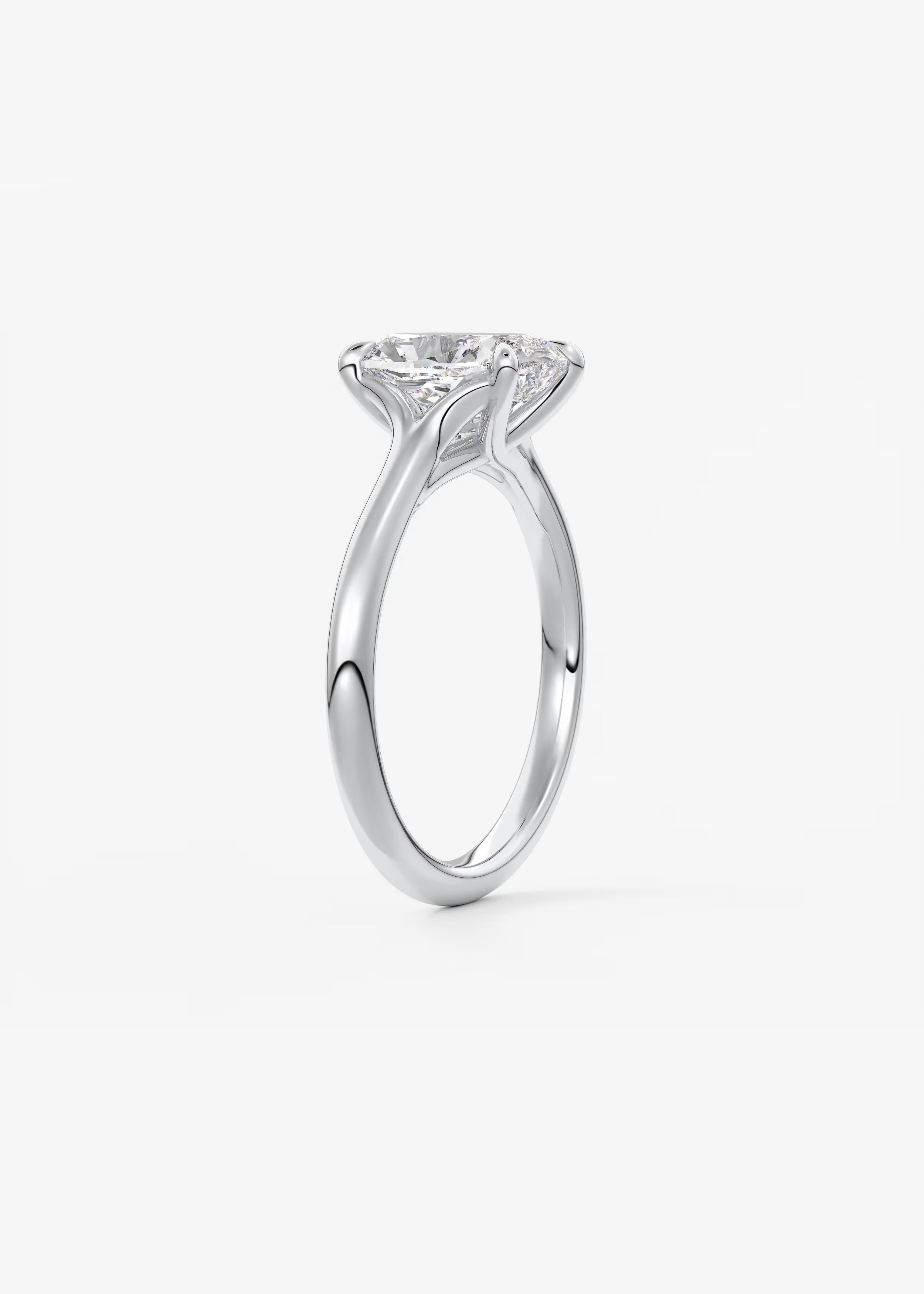 Cassia – Elongated Cushion Solitaire Engagement Ring
