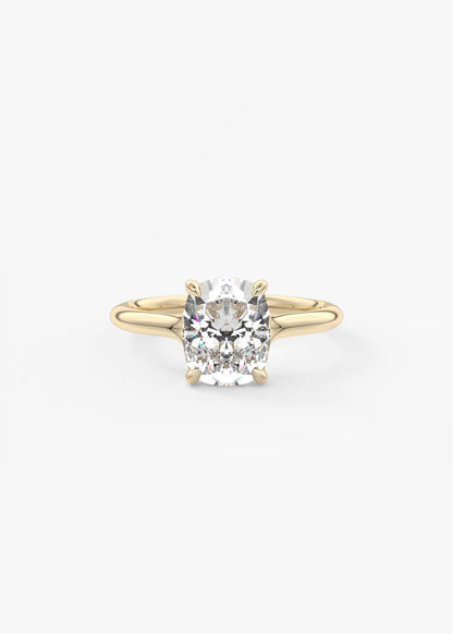 Cassia – Elongated Cushion Solitaire Engagement Ring