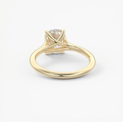 Cassia – elongated cushion solitaire engagement ring