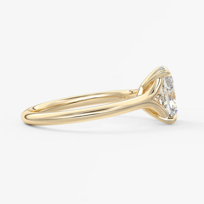Cassia – elongated cushion solitaire engagement ring