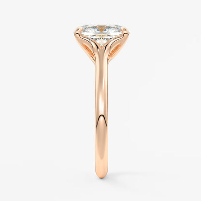 Cassia – elongated cushion solitaire engagement ring