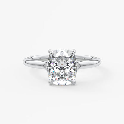 Cassia – elongated cushion solitaire engagement ring