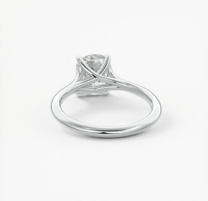 Cassia – elongated cushion solitaire engagement ring