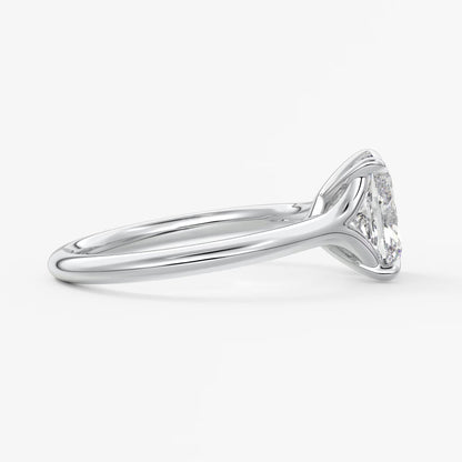 Cassia – elongated cushion solitaire engagement ring