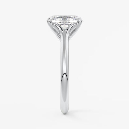 Cassia – elongated cushion solitaire engagement ring