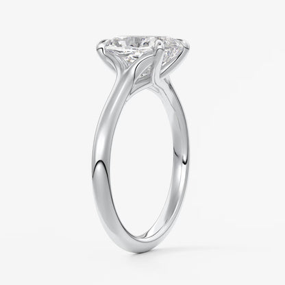 Cassia – elongated cushion solitaire engagement ring