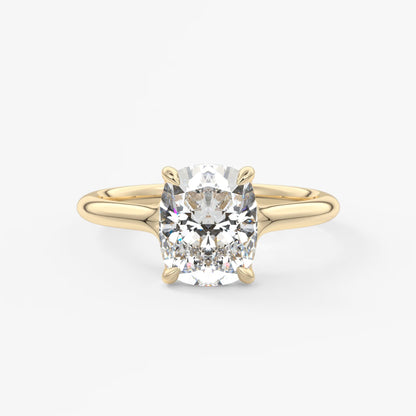 Cassia – elongated cushion solitaire engagement ring