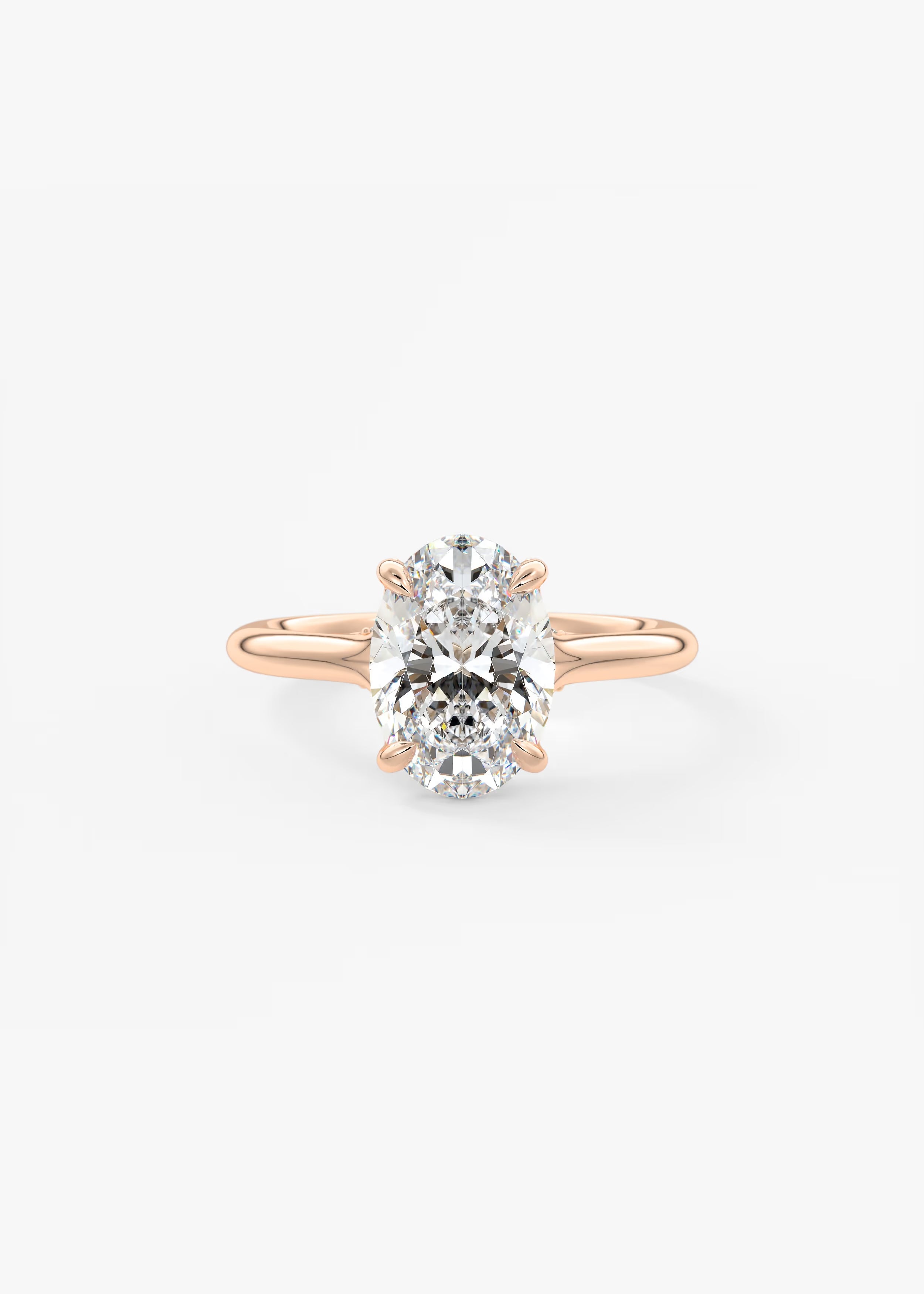 Cassia – Oval Solitaire with Hidden Pavé