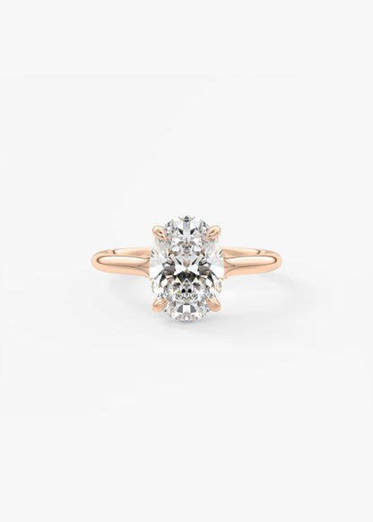Cassia – Oval Solitaire with Hidden Pavé
