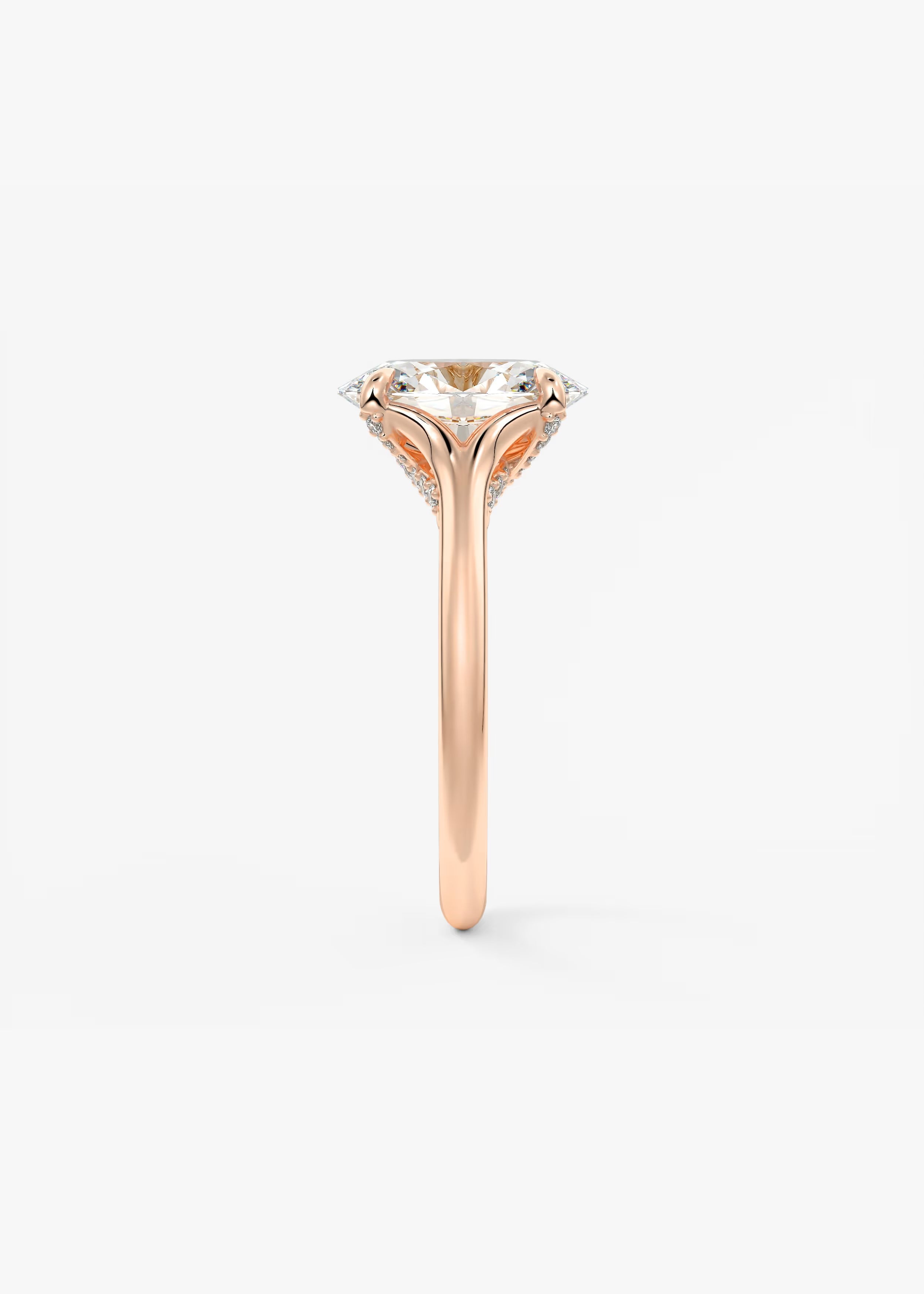 Cassia – Oval Solitaire with Hidden Pavé