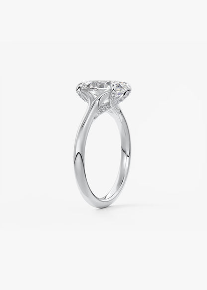 Cassia – Oval Solitaire with Hidden Pavé
