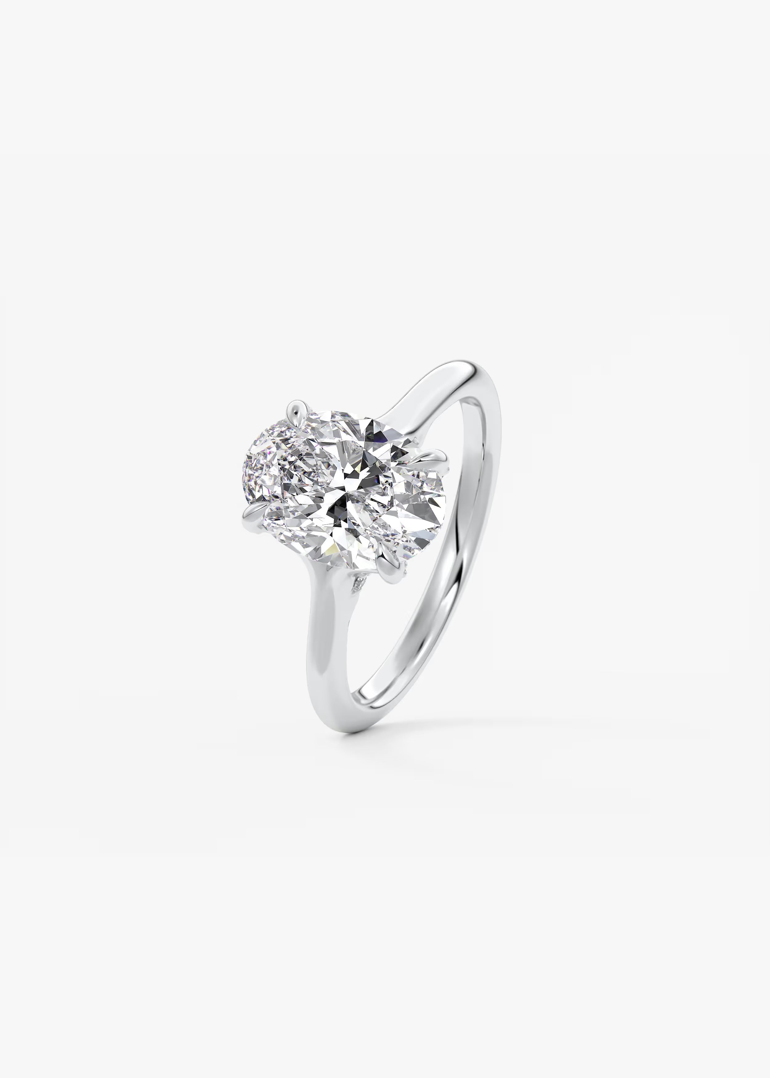 Cassia – Oval Solitaire with Hidden Pavé