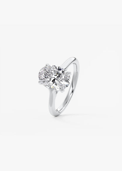 Cassia – Oval Solitaire with Hidden Pavé